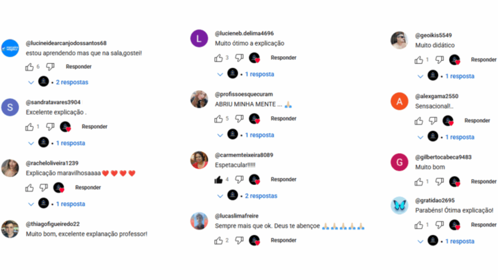 Depoimentos dos alunos do curso de técnicas radiológicas